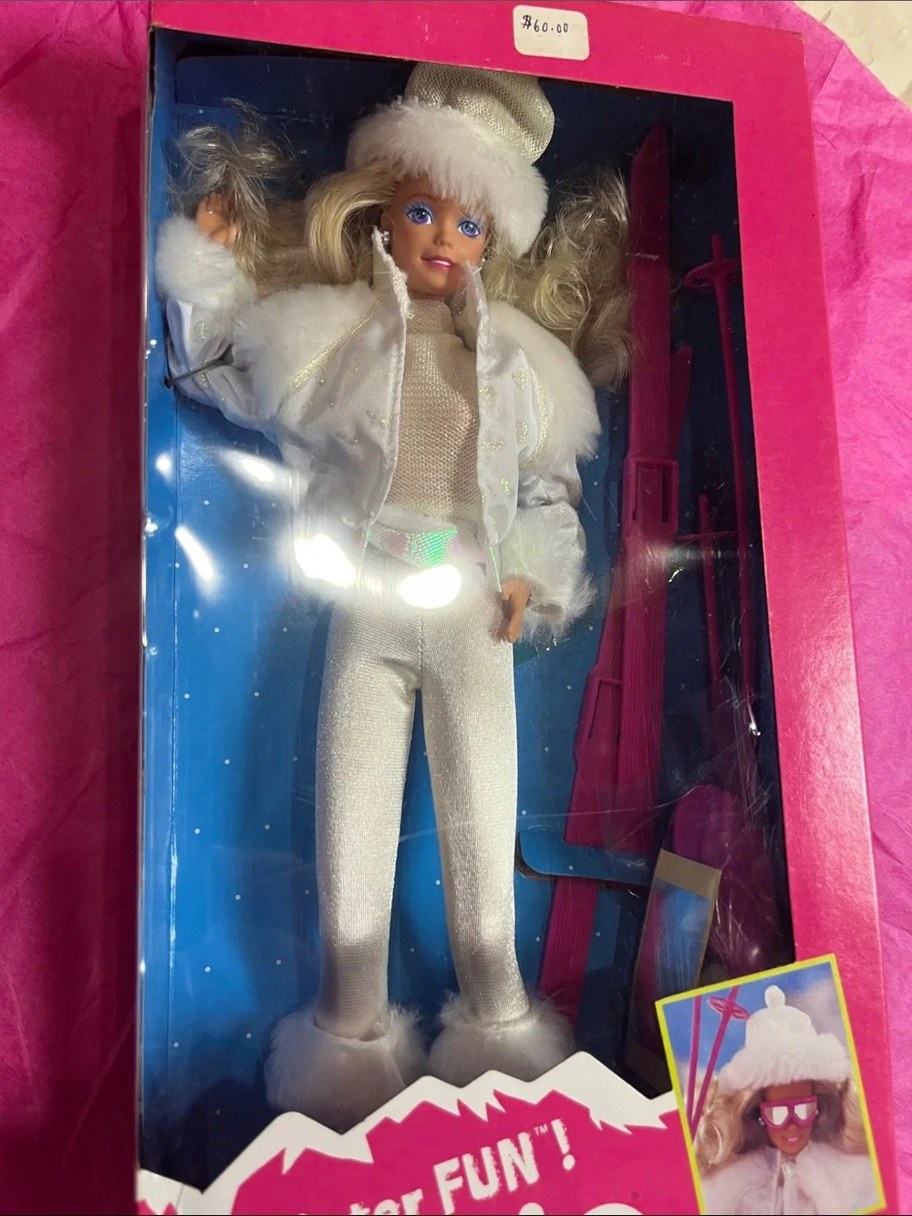 Vintage 1990 Barbie Winter Fun Doll NRFB